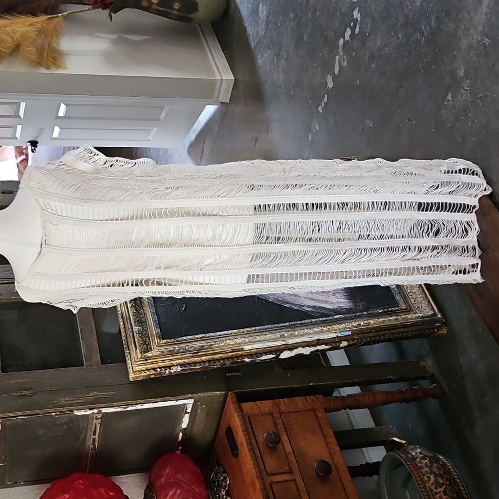 ZARA 2023 SM OPEN WEAVE MIDI TUNIC 8779/150 by Marca Bonito Beach Coverup - Picture 6 of 9